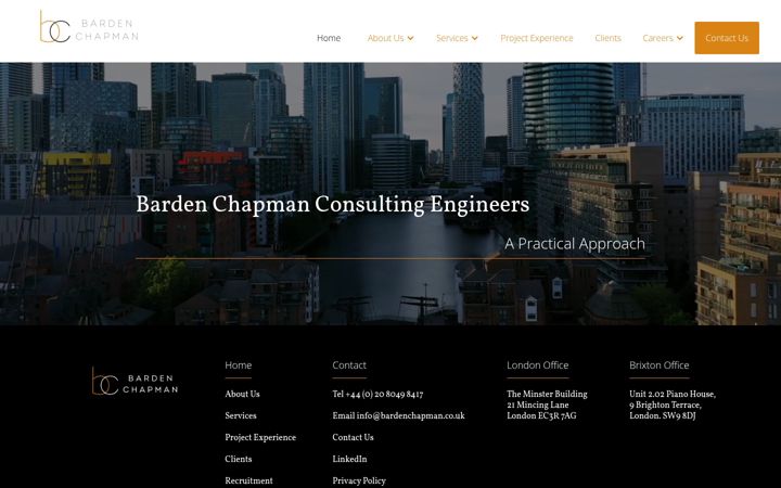 Screenshot of bardenchapman.co.uk