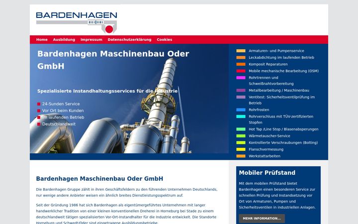 Screenshot of bardenhagen-bmo-schwedt.de