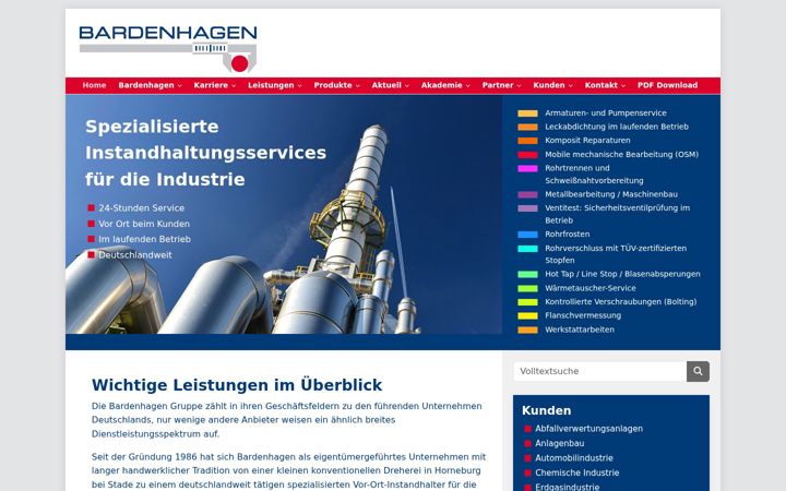 Screenshot von bardenhagen.de