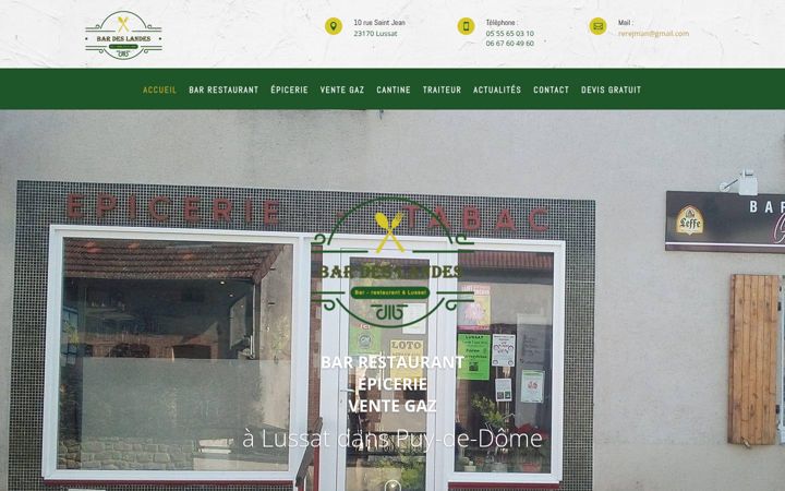 Screenshot of bardeslandes.fr