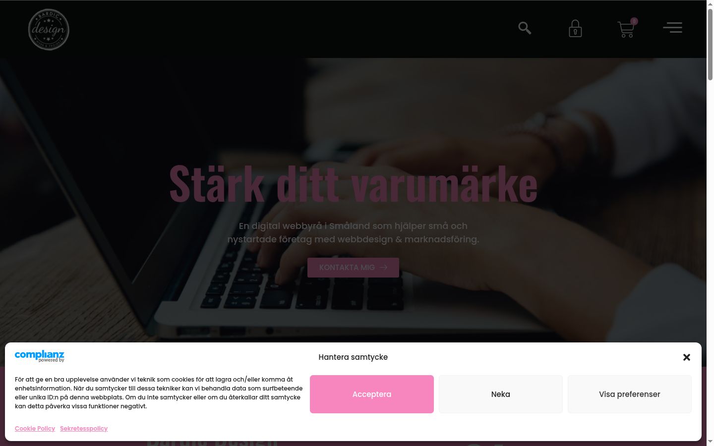 Sutikimo reklamjuostės, rodytos prieš bet kokią sąveiką, ekrano kopija