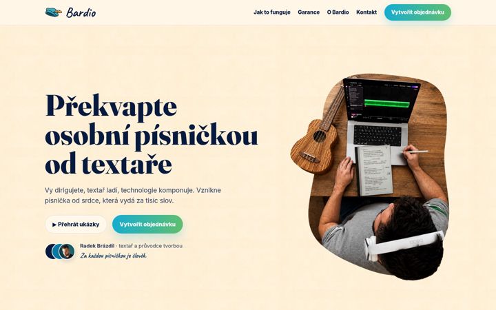 Screenshot of bardio.cz