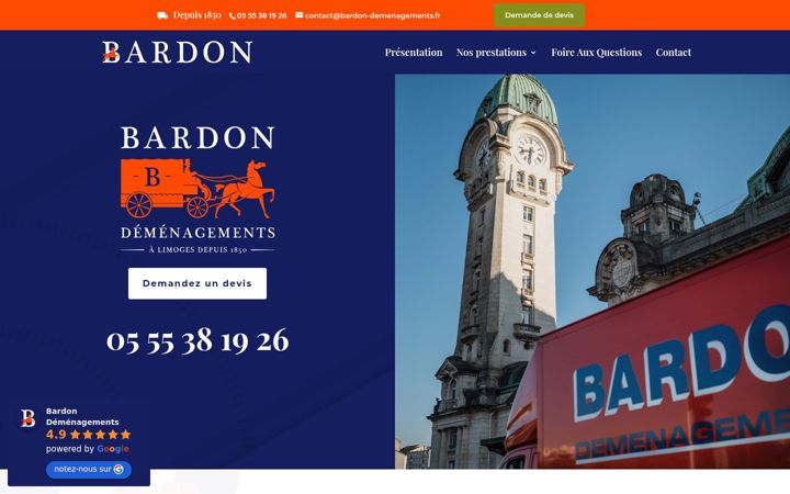 Screenshot of bardon-demenagements.fr