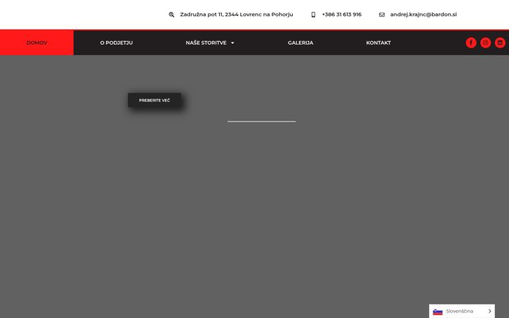 Screenshot of bardon.si