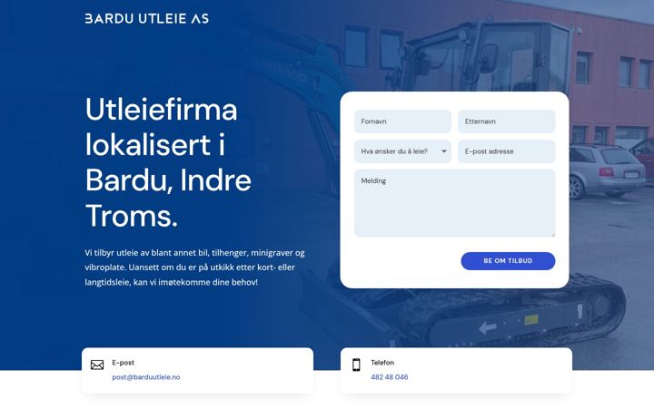 Screenshot of barduutleie.no