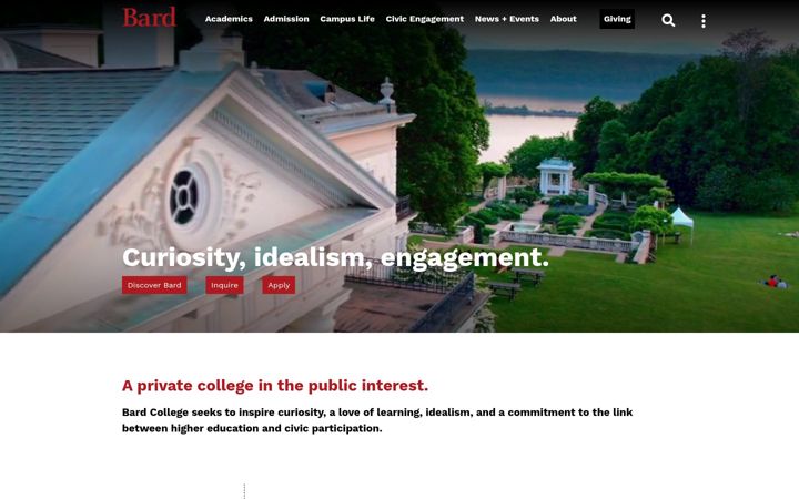 Screenshot of bardweb03.bard.edu