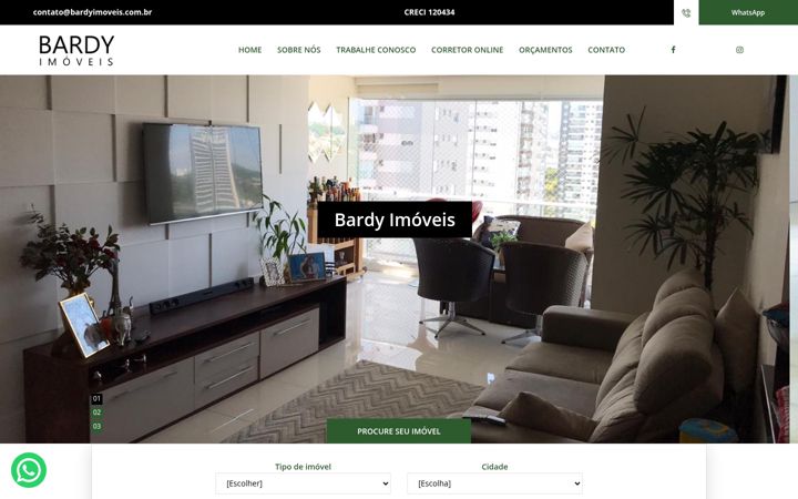 Screenshot of bardyimoveis.com.br