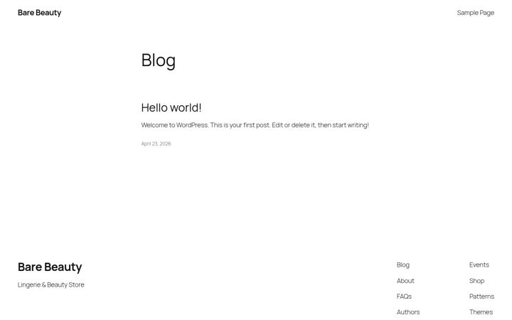 Screenshot of barebeauty.store