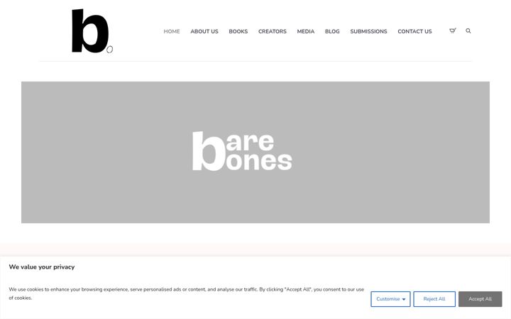 Screenshot of barebonespublishing.in