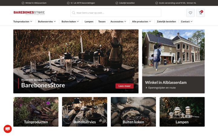 Screenshot ta' barebonesstore.nl