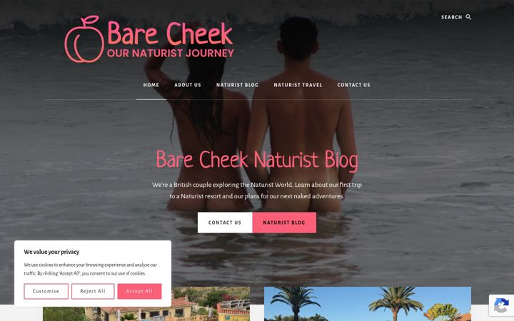 Screenshot of barecheek.co.uk
