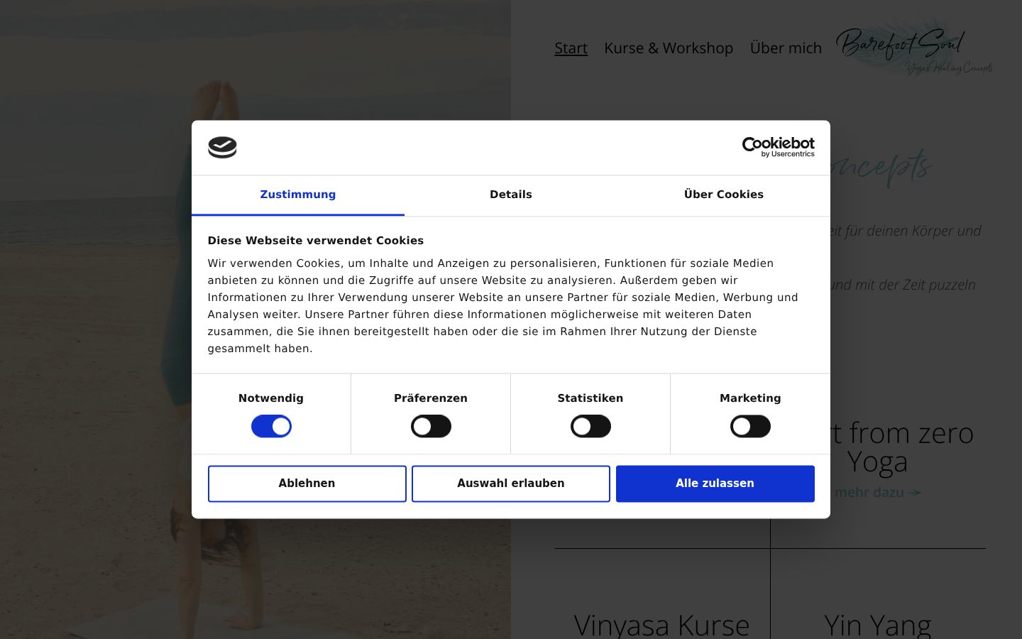 Zrzut ekranu banera zgody wyświetlanego przed jakąkolwiek interakcją