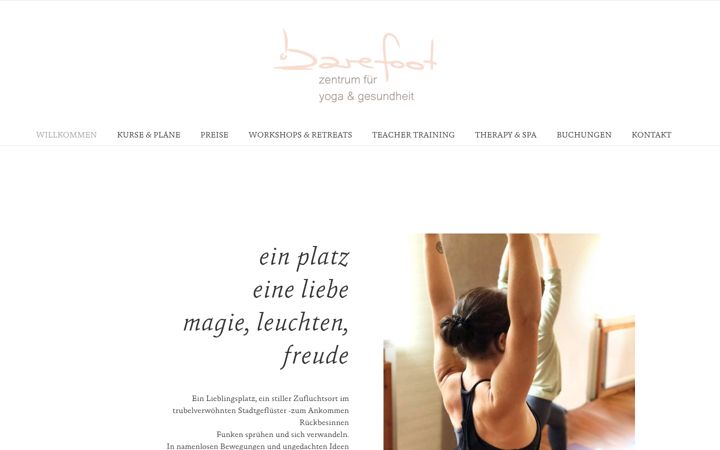 Captură de ecran a barefoot-yoga.de