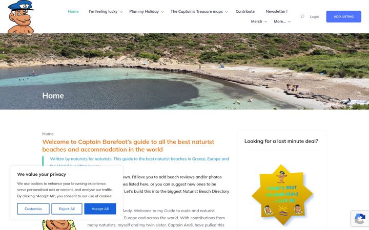 Screenshot of barefoot.holiday