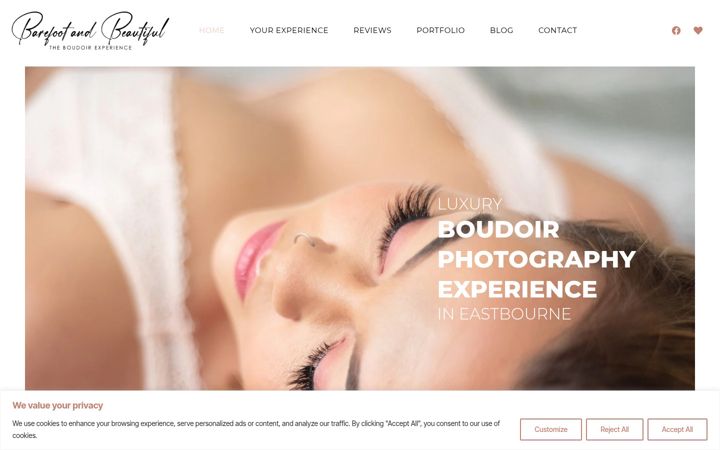 Screenshot of barefootandbeautiful.net