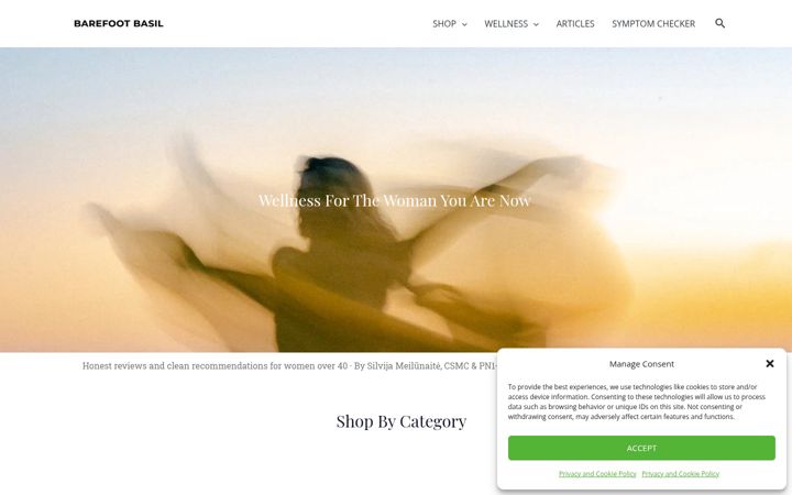 Screenshot of barefootbasil.com