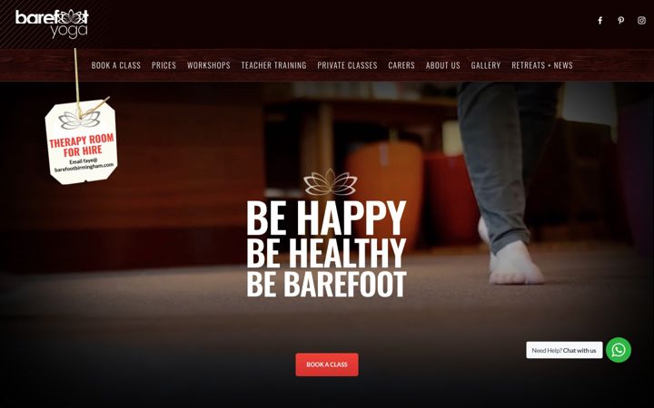 Screenshot of barefootbirmingham.com
