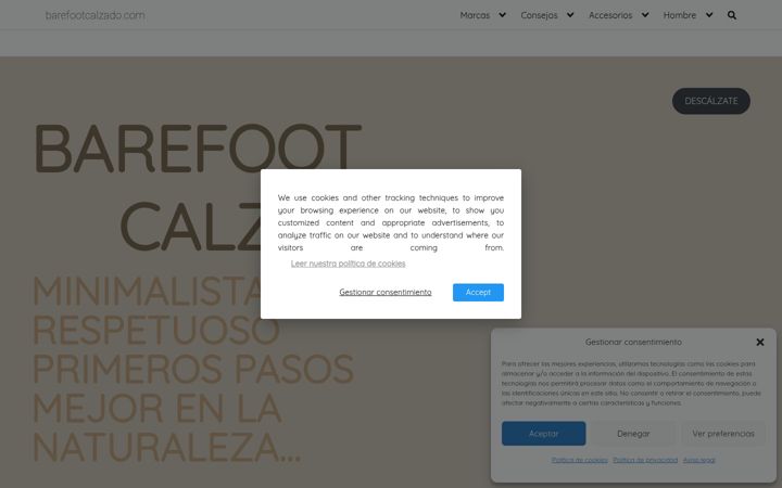 Screenshot of barefootcalzado.com