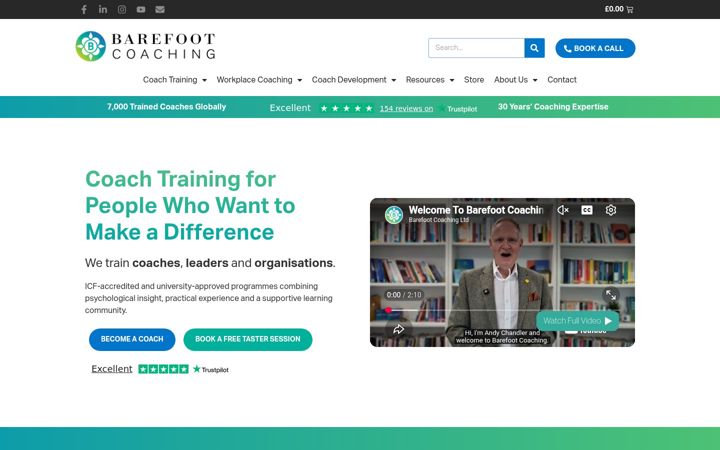 Screenshot του barefootcoaching.co.uk