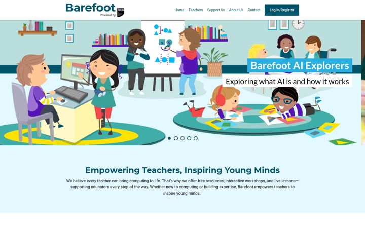 Screenshot of barefootcomputing.org