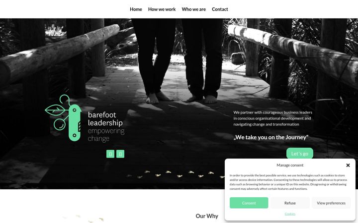 Screenshot of barefootleadership.eu