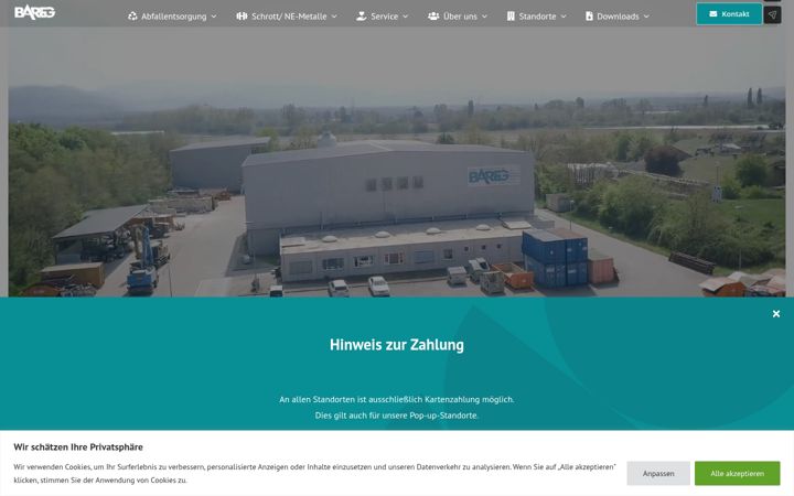 Screenshot of bareg.de