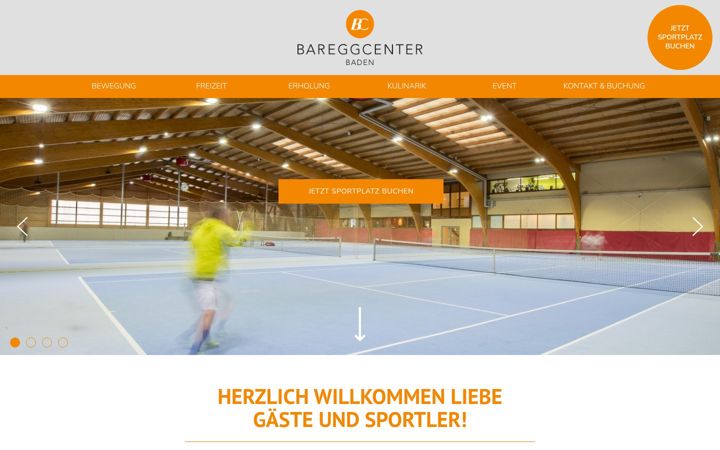 Screenshot of bareggcenter.ch