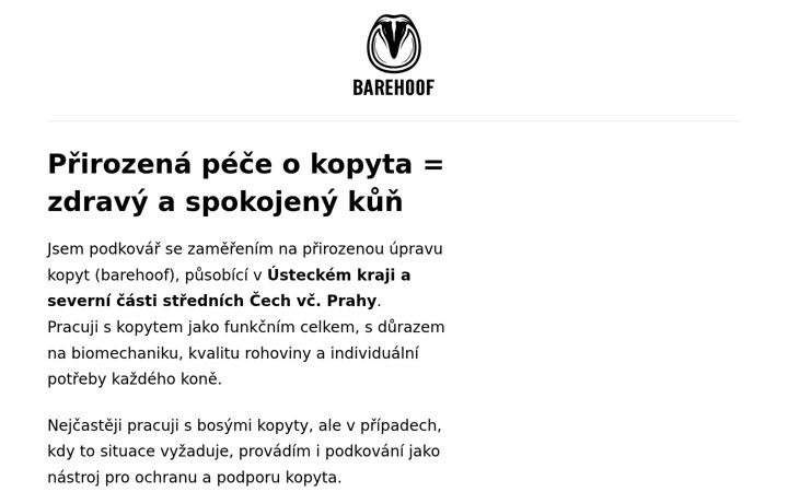 Screenshot of barehoof.cz