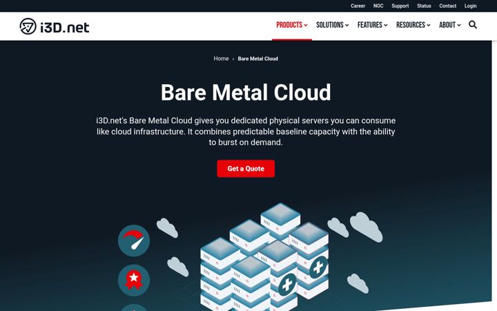 Screenshot stránky baremetal.com