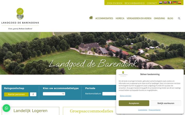 Screenshot ta' barendonk.nl