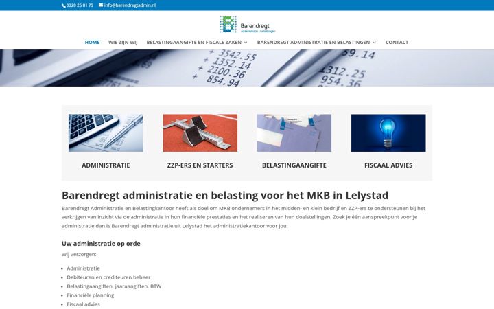 Screenshot of barendregtadmin.nl