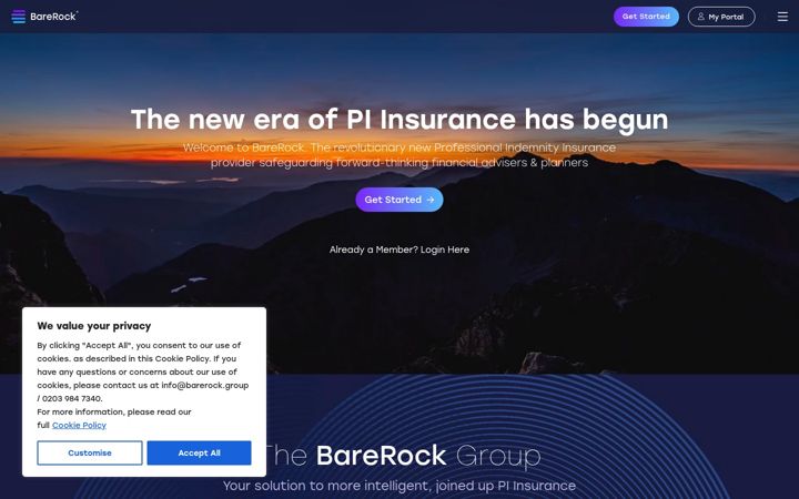 Screenshot of barerock.group
