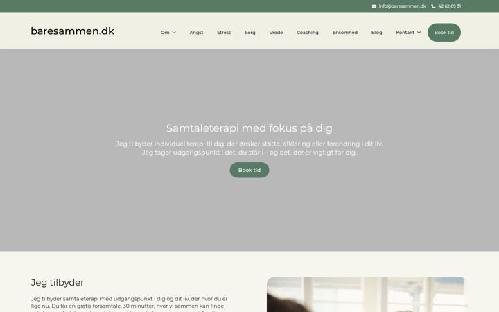 Screenshot of baresammen.dk