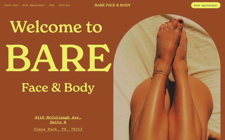 Screenshot of baresatx.com