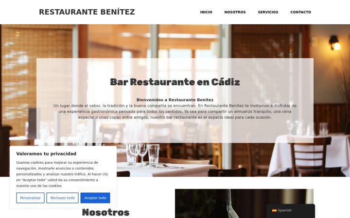 Screenshot of barestaurante-benitez.es