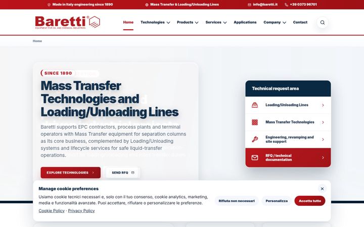 Screenshot of baretti.it