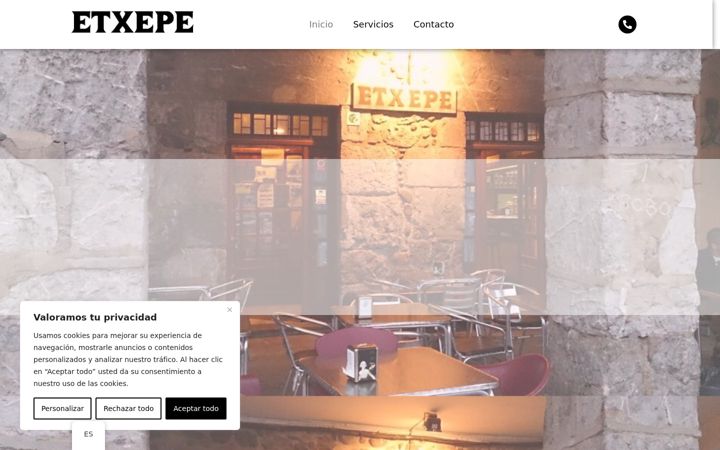 Screenshot of baretxepe.com