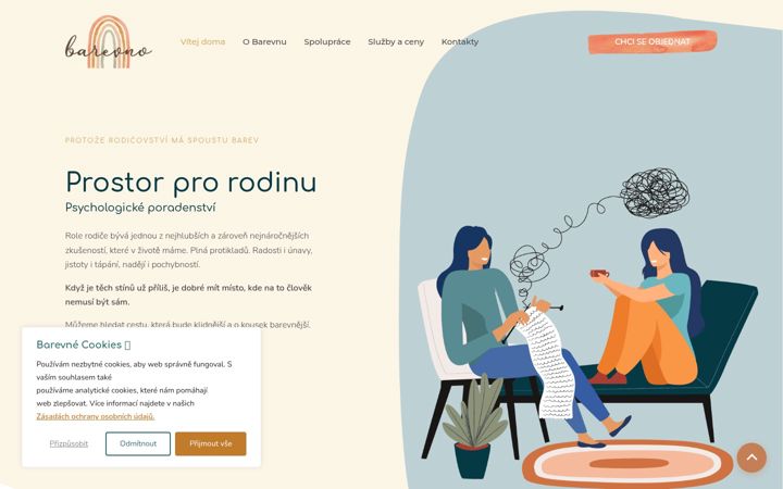 Screenshot of barevno.cz