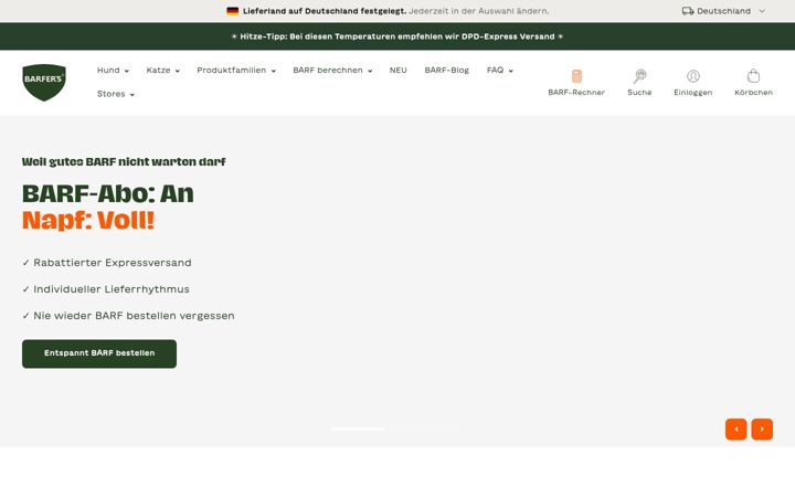 Screenshot ta' barfers-wellfood.de