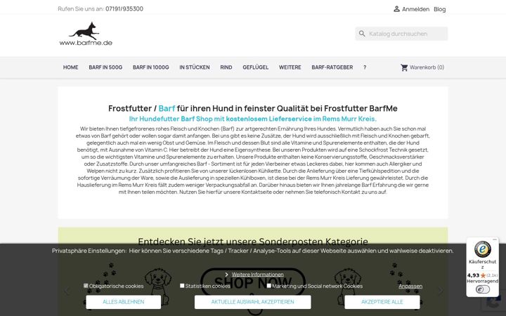 Képernyőkép: barfme.de