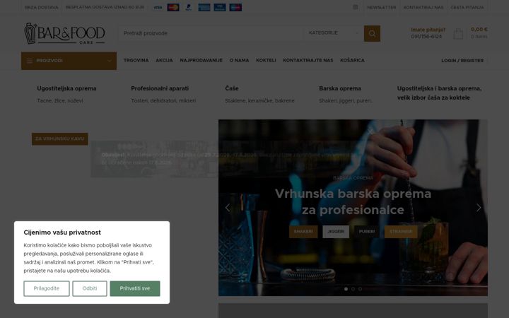 Screenshot of barfoodcare.hr