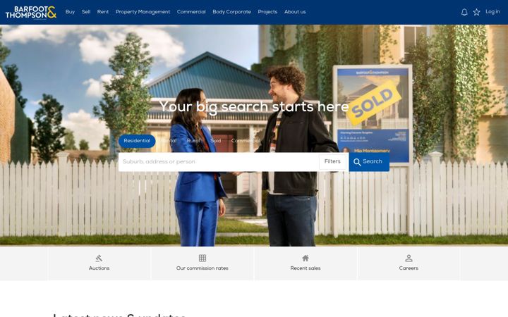 Screenshot von barfoot.co.nz