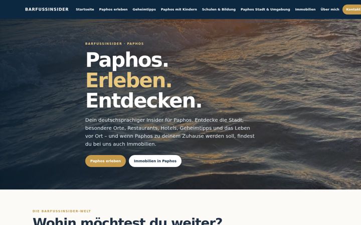 Screenshot of barfussinsider.com