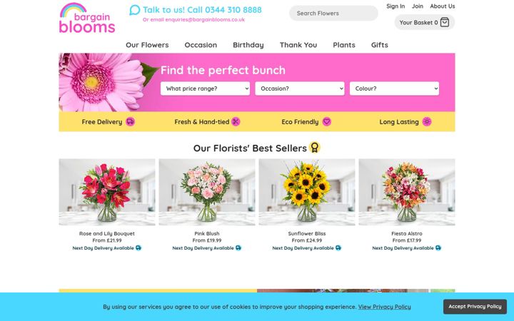 Screenshot of bargainblooms.co.uk