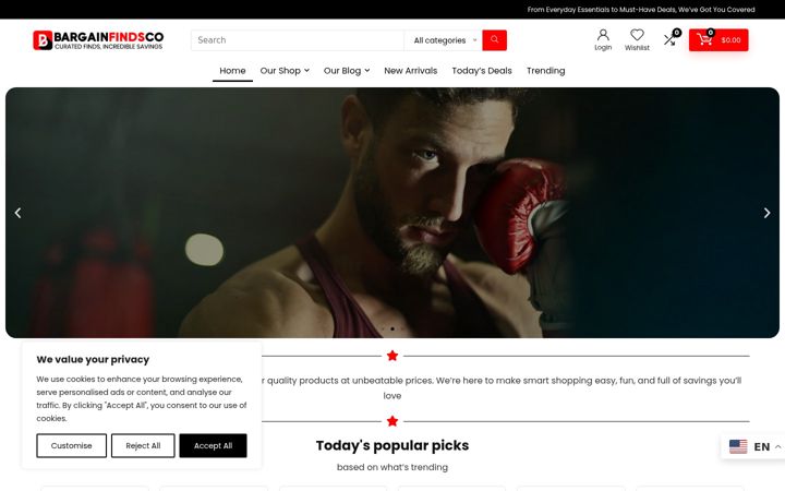 Screenshot of bargainfindsco.com