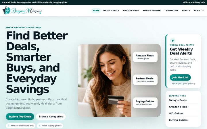 Screenshot of bargainsncoupons.com