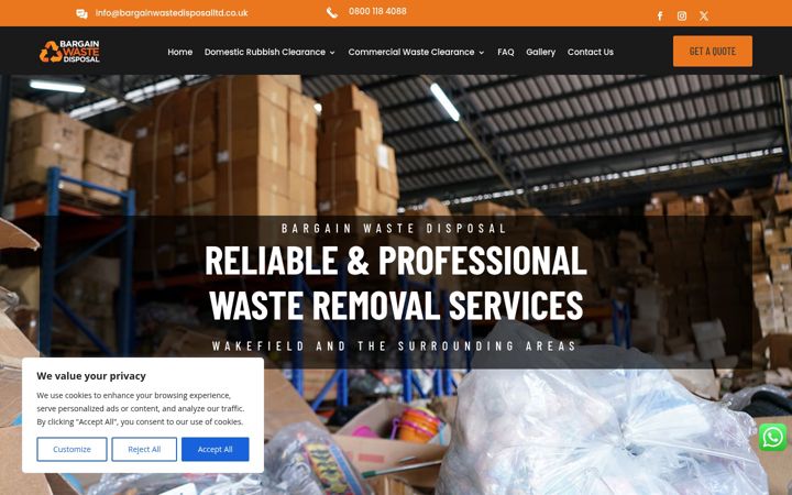 Screenshot του bargainwastedisposalltd.co.uk