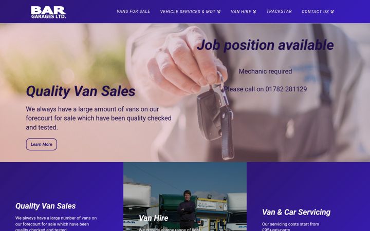 Screenshot του bargarages.co.uk
