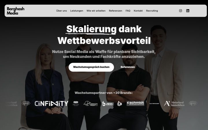 Screenshot of barghash-media.de