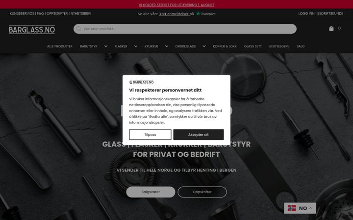 Screenshot of barglass.no